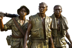 vietnam memorial, soldiers, bronze